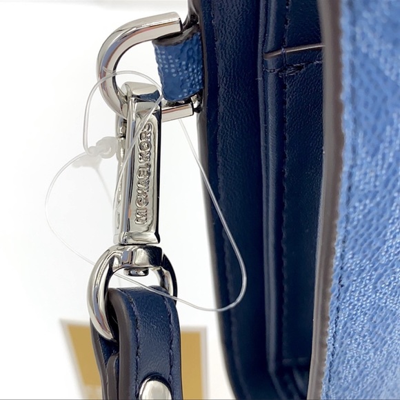 MICHAEL KORS LARGE DOUBLE ZIP WRISTLET DK CHAMBRAY - Picture 6 of 15